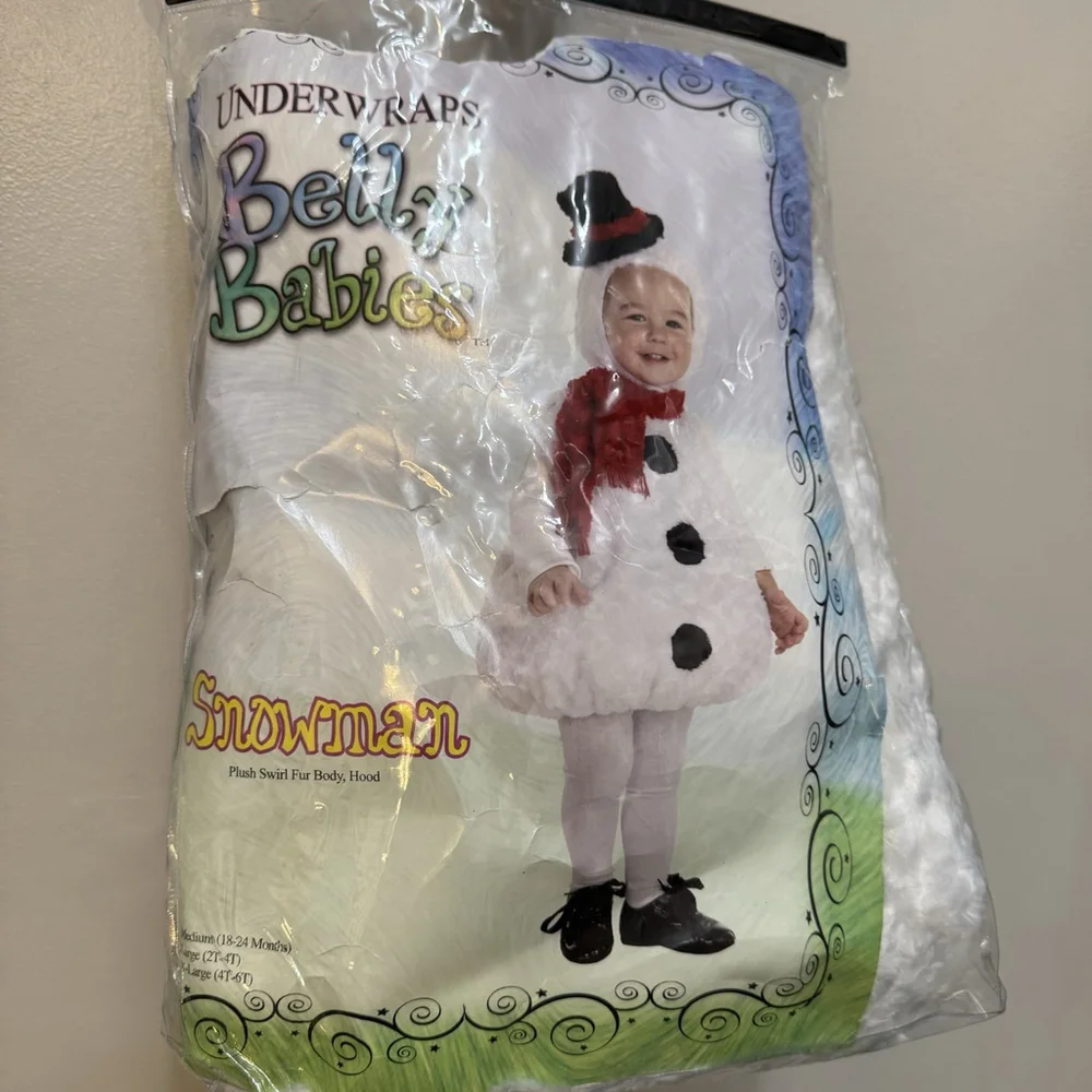 Belly Babies Snowman Plush Costume Child Toddler 18-24 Months Unisex Halloween